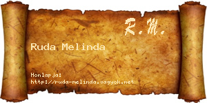 Ruda Melinda névjegykártya