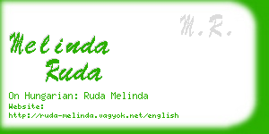 melinda ruda business card